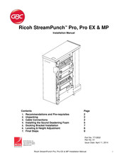 GBC Ricoh StreamPunch Pro Installation Manual