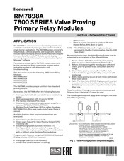 Honeywell 7800 SERIES Installation Instructions Manual