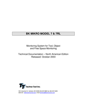 Techna-Tool BK MIKRO 7RL Technical Documentation Manual