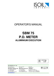 ISOIL SBM 75 Operator's Manual