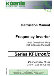 Küenle KFUtronic Series Instruction Manual