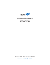 Holtek HT66F2740 Manual