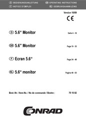 Conrad 75 15 92 Operating Instructions Manual