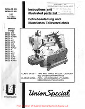 UnionSpecial 34 700 KPWS Instructions And Illustrated Parts List