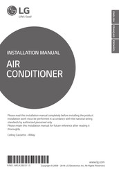 LG ARNU123TRC2 Installation Manual