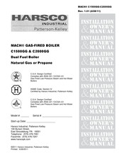 Harsco Industrial MACH C2000GG Installation & Owner's Manual