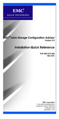 EMC Ionix SCA Installation Quick Reference