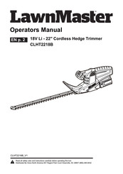 LawnMaster CLHT2218B Operator's Manual