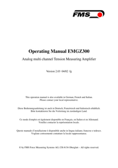 Fms EMGZ300 Operating Manual