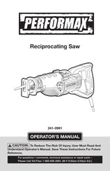 Performax 241-0991 Operator's Manual
