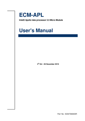 Intel ECM-APL User Manual