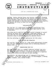 Westinghouse KV-1 Instructions Manual