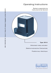 Burkert 3010 Operating Instructions Manual