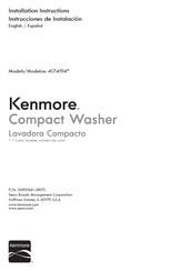 Kenmore 417.4194 Series Installation Instructions Manual