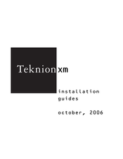 Teknion XM Series Installation Manuals