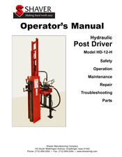 Shaver HD-12-H Operator's Manual