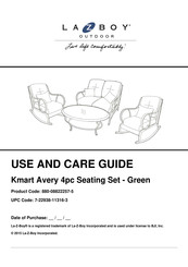 LAZBOY Avery 4pc Seating Set Use And Care Manual