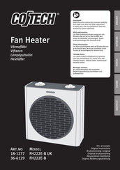 CO/Tech FH222E-B Original Instructions Manual