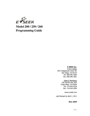 E-Seek 250 Programming Manual