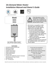 Takagi 160X3P Installation Manual And Owner's Manual