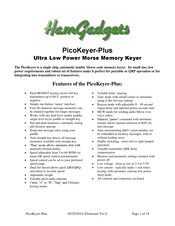 HamGadgets PicoKeyer-Plus Manual