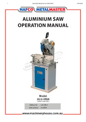 Hafco Metalmaster S851 Operation Manual
