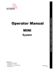 HETRONIC MINI Operator's Manual