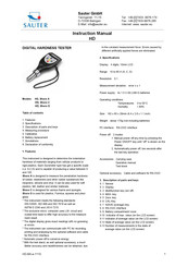 Sauter HD Series Instruction Manual