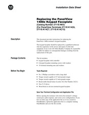 Rockwell Automation Allen-Bradley 2711E-NK5 Installation Datasheet