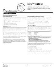 Tyco Electronics Raychem HVS-T-1580E-S Series Manual