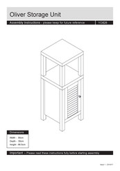 Jd Williams Oliver Storage Unit Assembly Instructions Manual