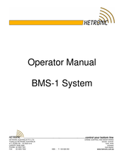HETRONIC BMS-1 Operator's Manual