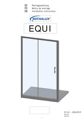 ROTHALUX EQUI Installation Instructions Manual