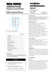 NuAire AIRMOVER DSA500-451 Installation And Maintenance Manual