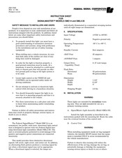 Federal Signal Corporation SignalMaster SML4-30 Instruction Sheet
