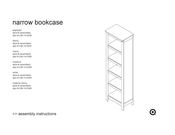 Target Narrow bookcase canarrbkmt Assembly Instructions Manual