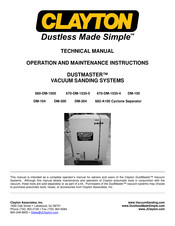 Clayton DUSTMASTER 670-DM-1535-0 Technical Manual