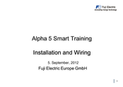 Fuji Electric Alpha 5 Installation And Wiring