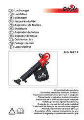 Grizzly ELS 3017 E Translation Of The Original Instructions For Use