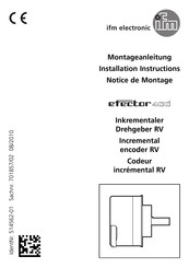 IFM Electronic Efector 400 RV Installation Instructions Manual