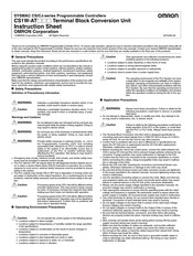 Omron CS1W-AT Series Instruction Sheet