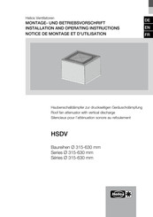 Helios HSDV 355 Installation And Operating Instrucitons
