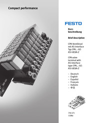 Festo CPV -GE-ASI-8E8A-Z Series Manual