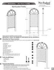 New England Arbors Nantucket Trellis Assembly Instructions