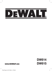Kansen Eigenaardig leeftijd Dewalt DW615 Manuals | ManualsLib