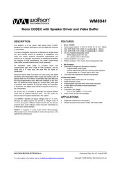 Wolfson WM8941 Production Sheet