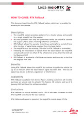 Leica MOJO RTK How-To Manual