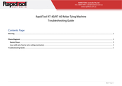 RAPIDTOOL RT-40 Troubleshooting Manual