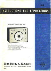 BRUEL & KJAER 1612 Instructions And Applications