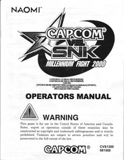 Capcom Naomi Vs. SNK Millenium Fight 2000 Operator's Manual